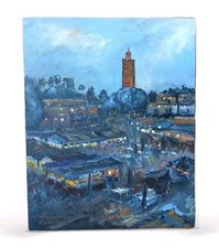 Orientalischer Zauber: Original Ölbild „Marrakesch“ von Bernhard Gerner (Unikat)