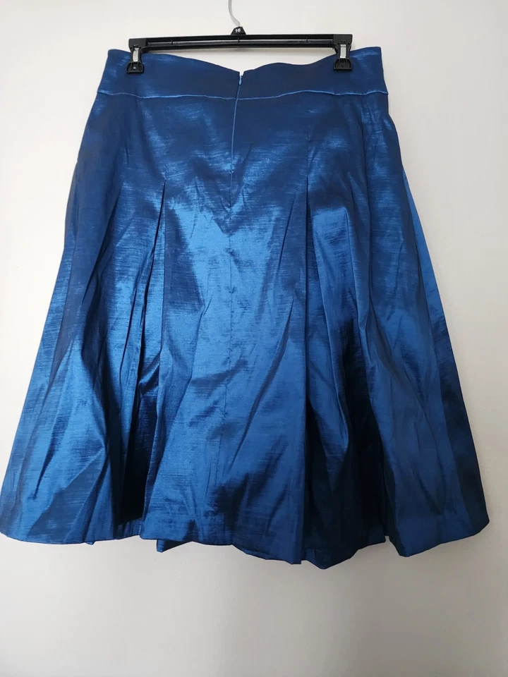 Falda para mujer Preston & Yorke Serafina Tafetta azul talla 16 Foto 2 de 4