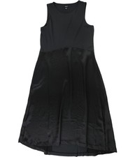 Alfani Womens Mixed-Media Midi Dress, black, XL