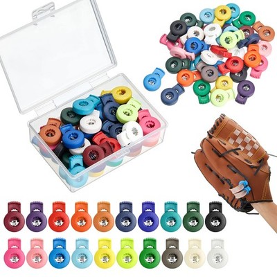 80 Pack Plastic Spring Cord Locks Baseball Glove Lace Locks Toggles for Draws...