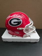 Nolan Smith Jr Georgia Bulldogs Signed Riddell Mini Helmet Beckett Witnessed