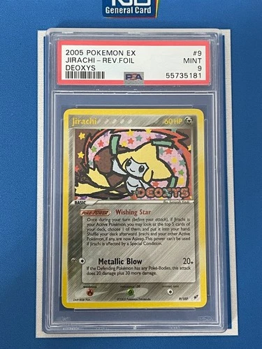 2005 Pokemon EX Deoxys Jirachi #9 Reverse Foil PSA 9 Mint