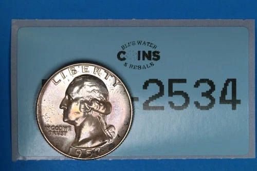 1957 25C WASHINGTON SILVER QUARTER DOLLAR PROOF RAW-2534