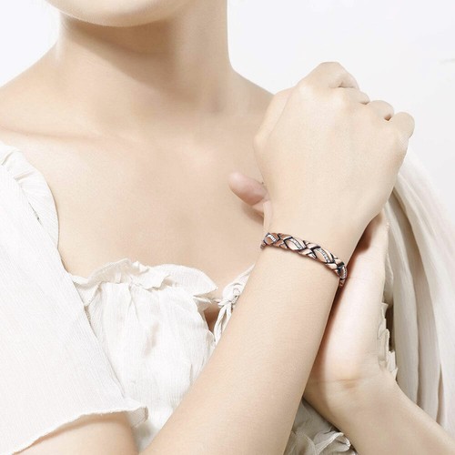 Bracciale Magnetico Donna Puro Rame Per Artrite Guarigione Polsino Carpale - Foto 9 di 10