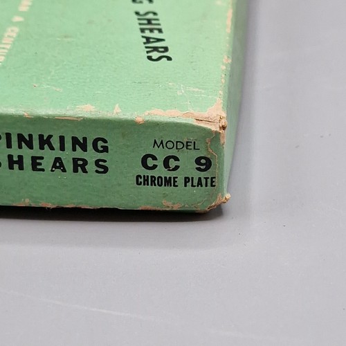 Vintage WISS CC7 Pinking Shears Silver Chrome Zig Zag Bent-Handle Scissors 9" - Picture 11 of 11