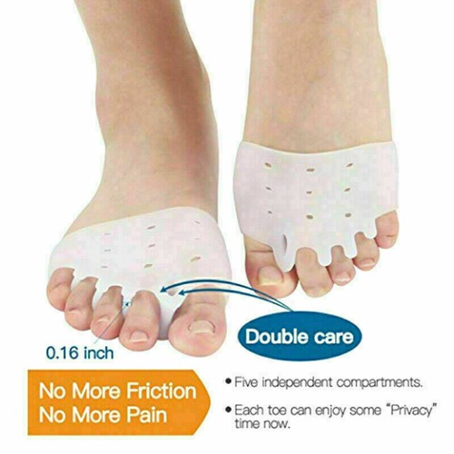 2PCS Silicone Bunion Toe Corrector Orthotics Straightener Separator Pain Foot - Picture 2 of 11