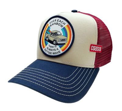 Costal Snapback Trucker Mesh Basecap  Rainbow Surf Car