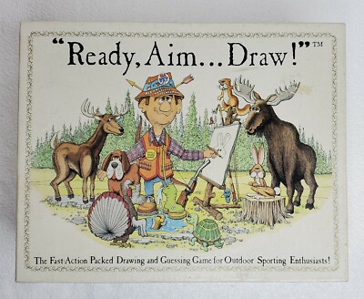 Ready Aim Draw Family Board Game About The Outdoors 1988 Drawing Fun Charade