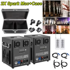 2PCS Cold Spark Machine 700W DMX Stage Firework Machine Wedding W/Flight Case