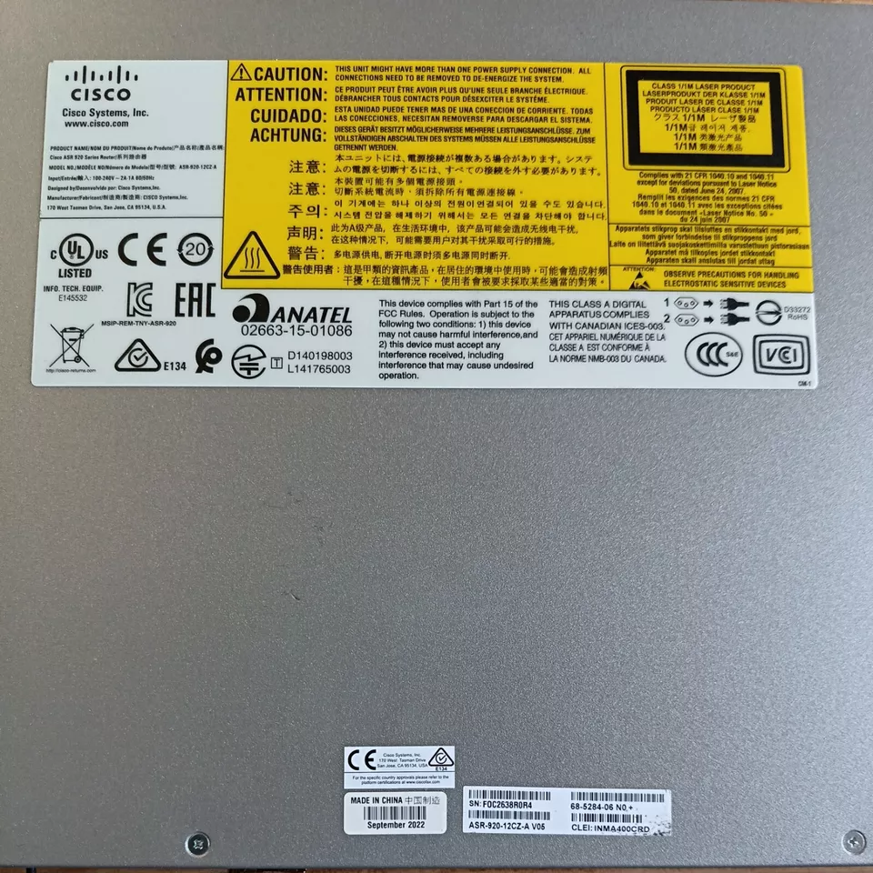 Cisco ASR-920-12CZ- Aggregation Services Router - Image 2 of 2