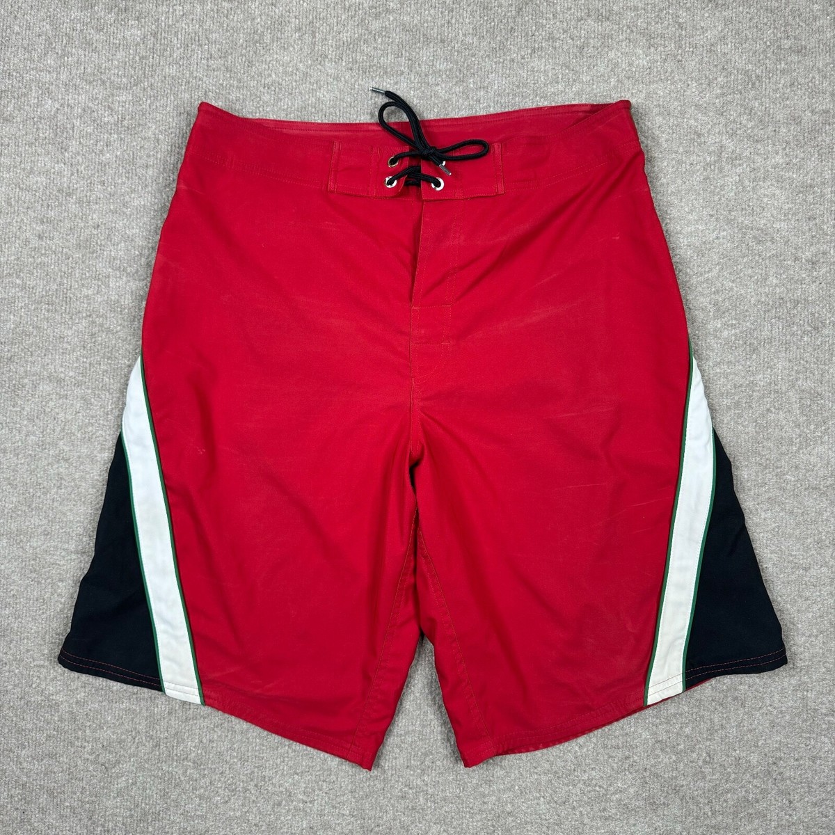 First Wave Board Shorts Men Size 34 Red Swim Trunk First Wave Board Shorts Men Size 34 Red Swim Trunk