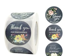 40 THANK YOU FOR YOUR BUSINESS STICKERS ENVELOPE SEALS LABEL STICKERS 1.5"