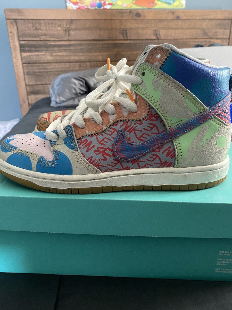 Size 8 - Nike Thomas Campbell x SB Dunk High What The Size 8 - Nike Thomas Campbell x SB Dunk High What The