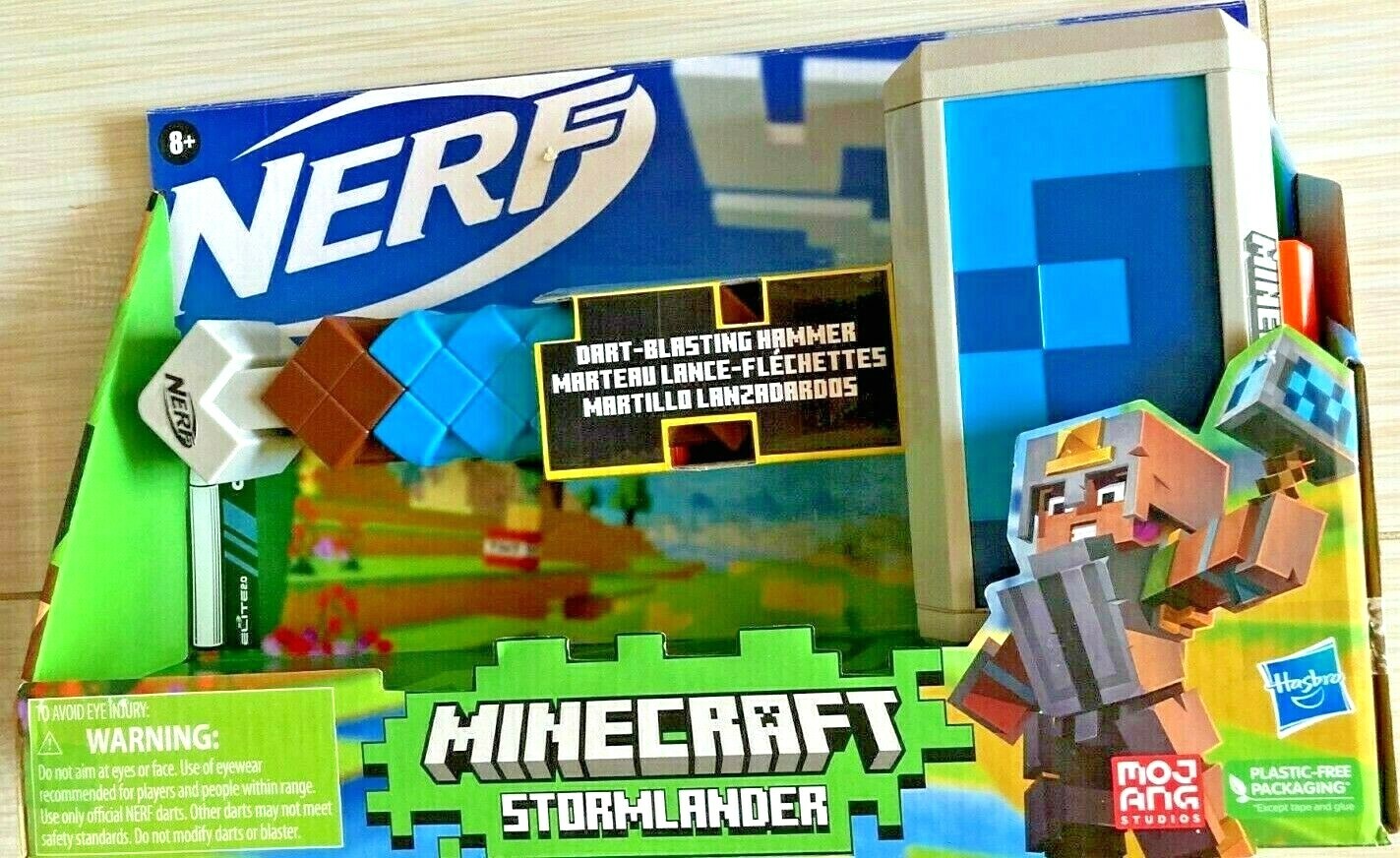 NERF Minecraft Stormlander DartBlasting Hammer, Fires Darts, Includes