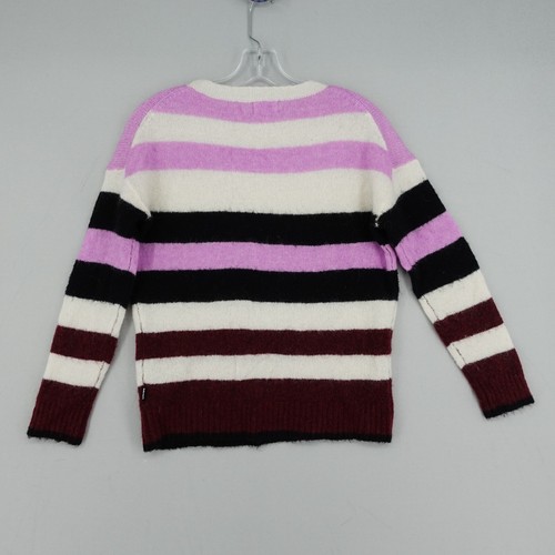 Molo Geneen Alpaca Blend Sweater Girls US 11-12 Pink Multi Striped Crewneck - Picture 4 of 14
