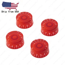 4 Pcs Red Eectric Guitar Control Knobs Speed Dial Knobs Fits Les Paul SG