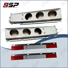 30" Chrome Steel Mud Flap Hanger Set for Semi Trucks, Spring Loaded 2.5" Bolt