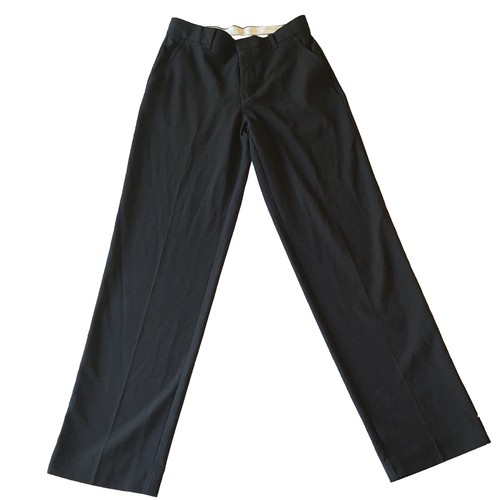 Pantalon robe noire Chaps garçons CLASSIQUE FIT polyester devant plat taille 16 régulier - Photo 1 sur 8