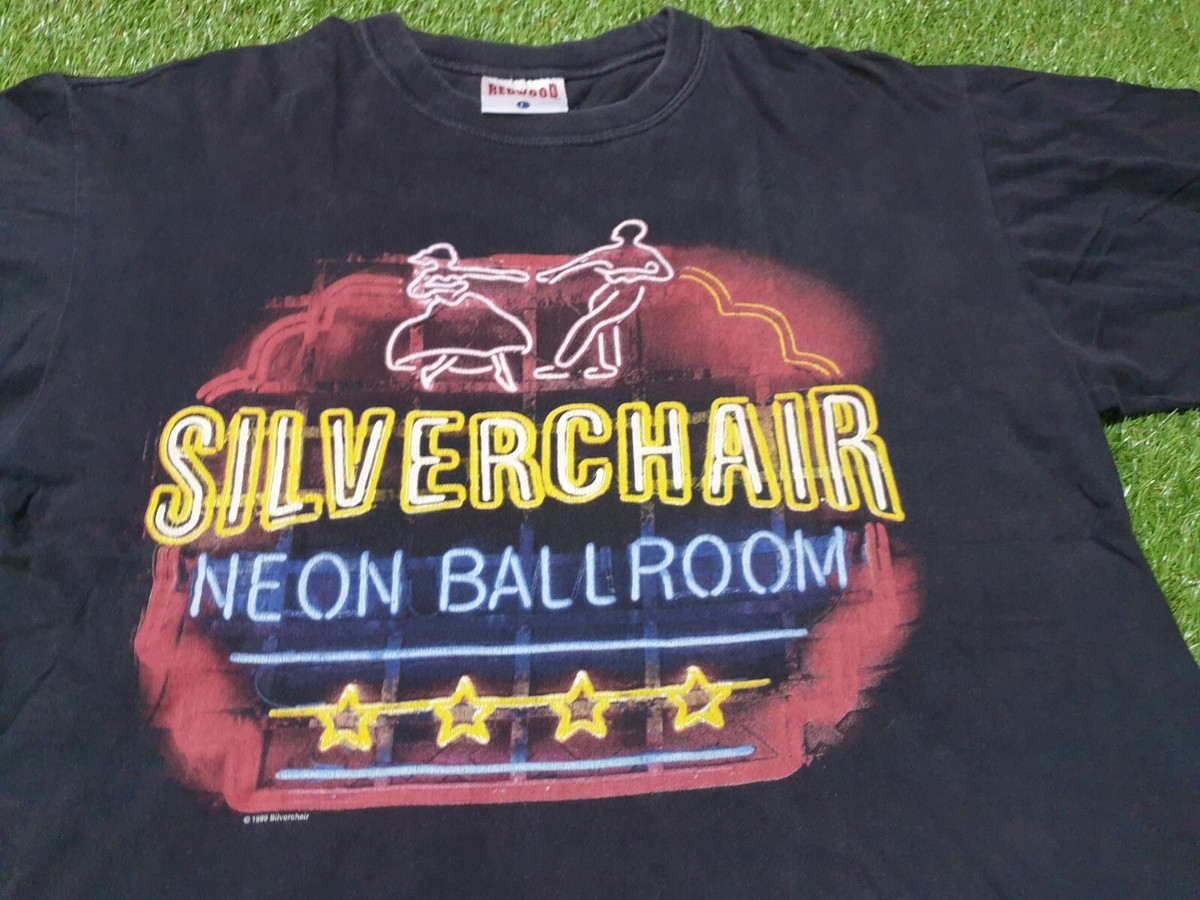 Rare vintage 90s 1999 SILVERCHAIR NEON BALLROOM T Shirt size XL