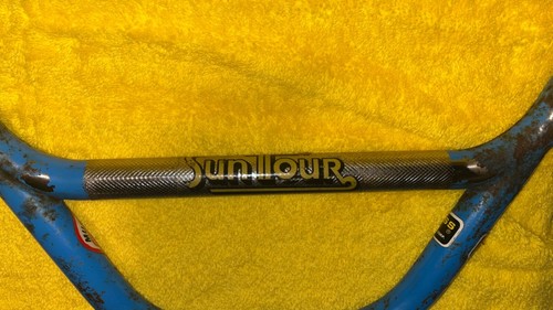 Vtg Mongoose Decade Freestyle Bars Old School BMX OG 1980s Knurl 27.5 in Blue - Picture 14 of 24