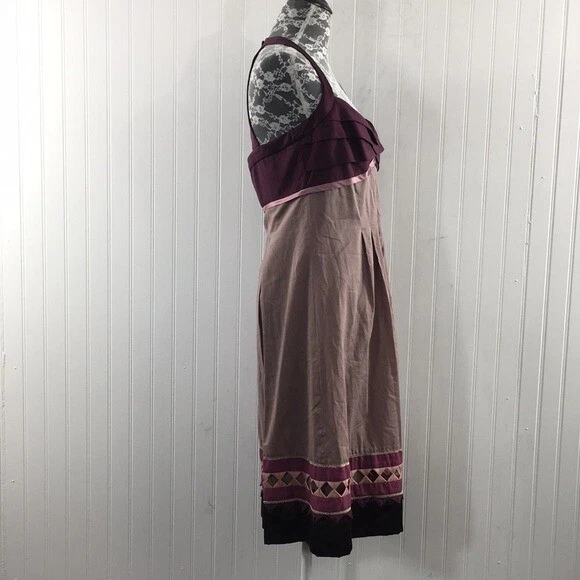 Vestido Cynthia Cynthia Steffe Mujer’s 10 Mocha Púrpura Halter Funda Forrada Y2K Foto 2 de 4