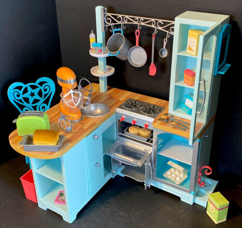 Lil Jumbl Wooden Doll Houses, Large Doll House Set with 17 Accessories