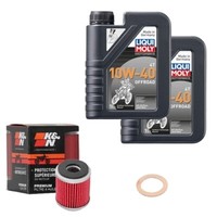 K&N ÖLfilter Set Liqui Moly 10W-40 Off. 2L FüR Yamaha Wr 250 X DG20 Bj.2015