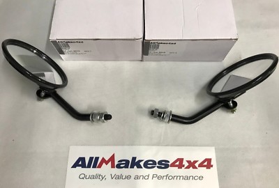 Allmakes 4x4 Land Rover Serie 1, 2 & 3 Rund Außenspiegel & Stiel Satz X 2 562912