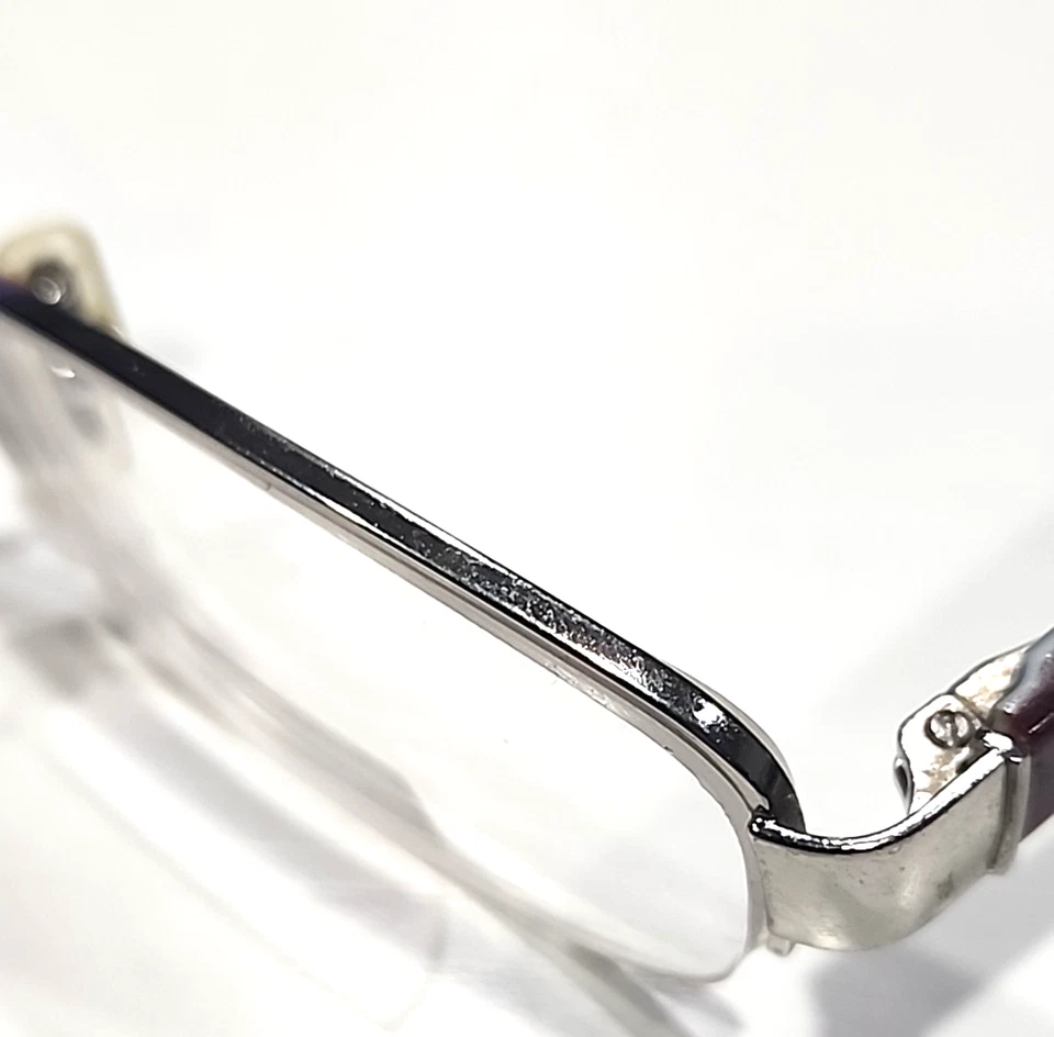 Anteojos rectangulares Coach HC5004 Bettie 9031 de metal plateado con media montura 51-16 135 Foto 2 de 4