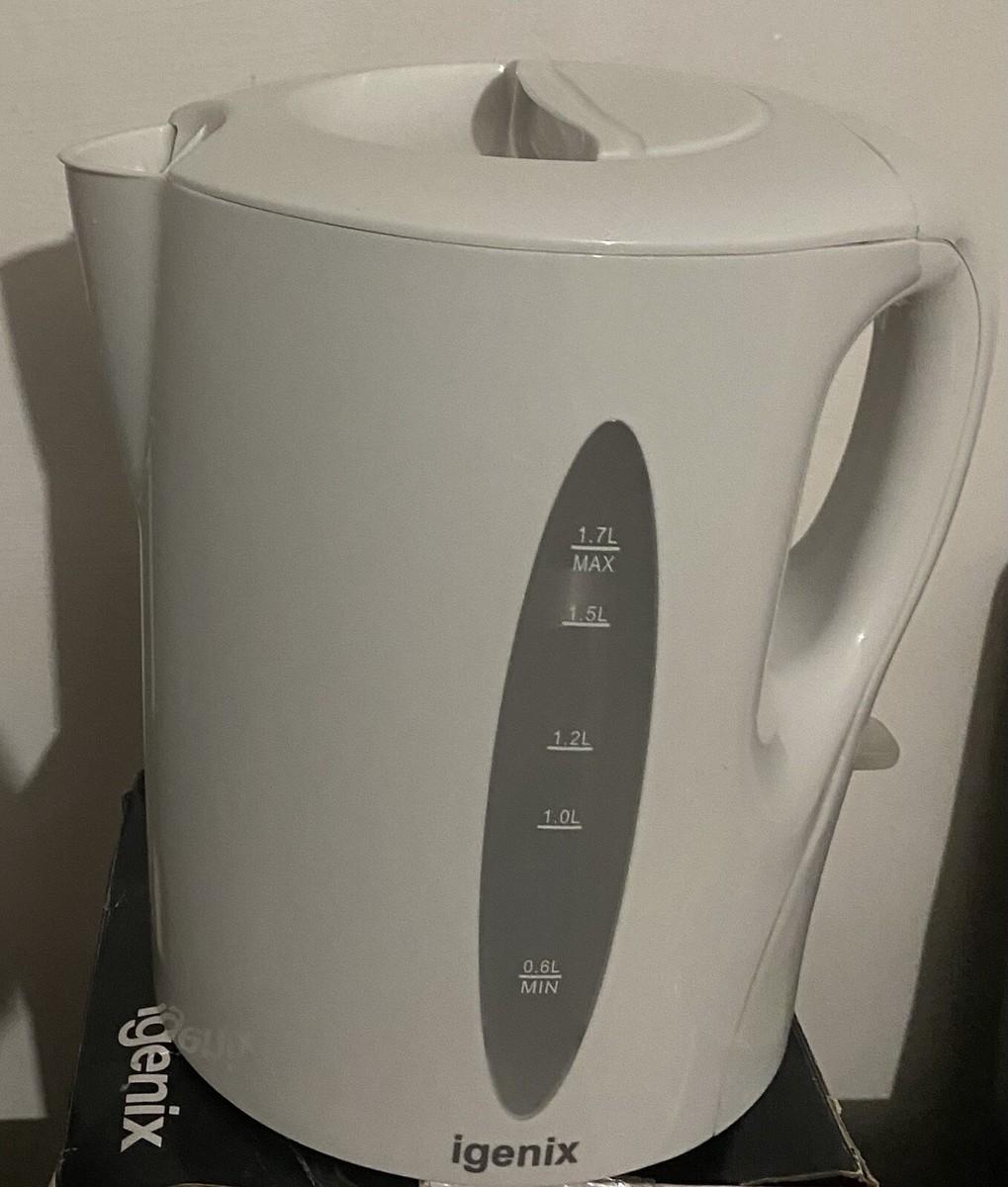 Cordless Jug Kettle, Litre, 2200 W, White, Igenix IG7270 UK