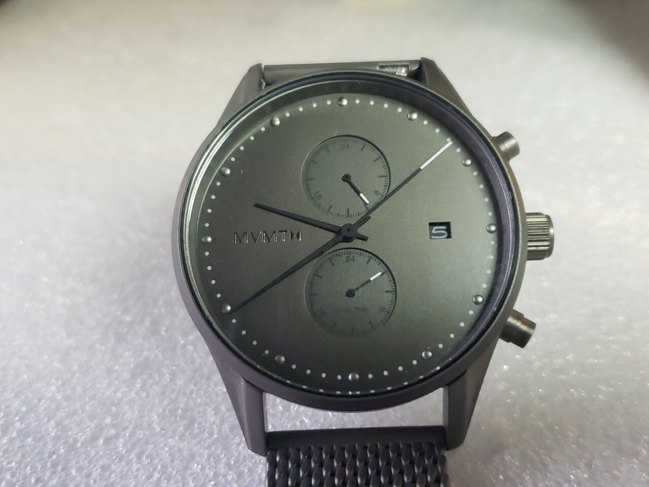 MVMT Men's Gray F18 Voyager 42mm Watch with New Battery