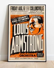 Louis Armstrong 1937 Tour Poster - Live Up To 36"