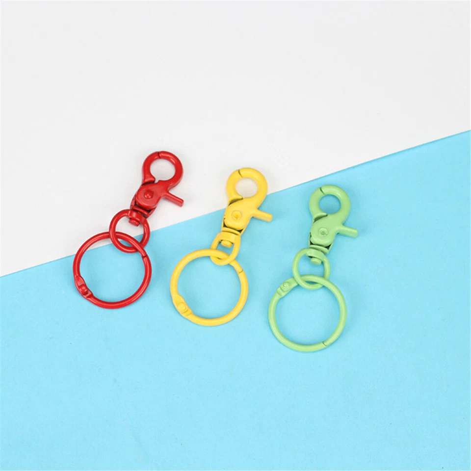 5 pcs Thicken Metal Lobster Clasps Swivel Hooks Clips Keyring Keychain Key Rings - Image 4 of 4