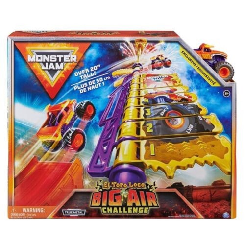 OFFICIAL MONSTER JAM - EL TORO LOCO BIG AIR CHALLENGE PLAYSET - Over 50cm Tall - Picture 2 of 9