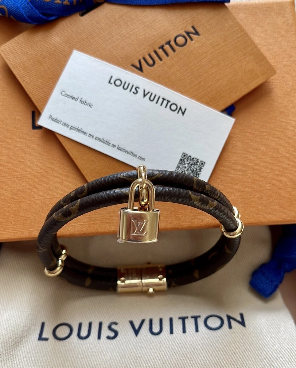 Louis Vuitton M6640E KEEP IT TWICE MONOGRAM BRACELET Sz 19 BNIB