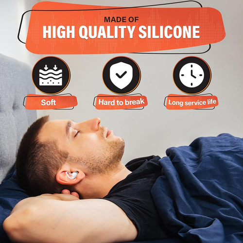 Reusable Ear Plugs for Sleeping - Safe Sound Blocking Ear Plugs Noise Cancelling - Picture 3 of 12