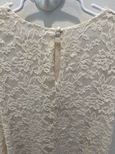 Girls Vintage Formal Lace Tunic Dress Size 10 - Picture 4 of 6