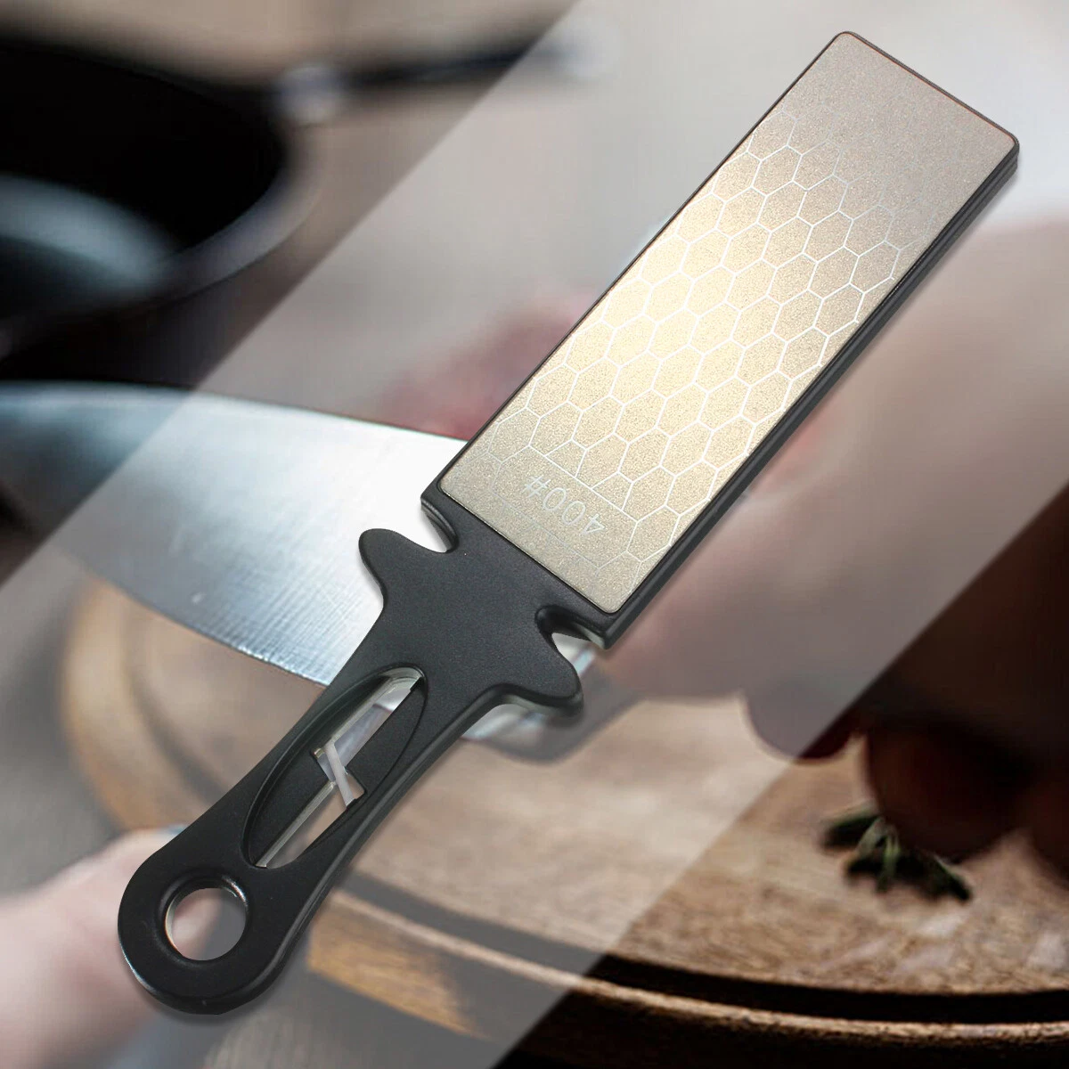 400/1000# Grit Double Side Diamond Ceramic Knife Sharpening Stone Whetstone Tool