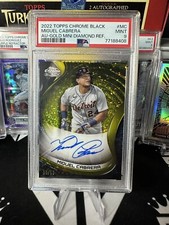 22 Topps Chrome Black Miguel Cabrera Gold Mini 💎Auto /50 PSA 9 POP 4 No Higher
