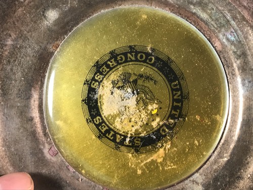 Vintage 8" Silverplated Ornate US Congress Sheridan Tauton BOWL vintage - Picture 5 of 8
