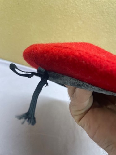 BOY SCOUTS OF AMERICA RED 100% Wool Beret Size Medium vintage 1970s - Picture 17 of 17