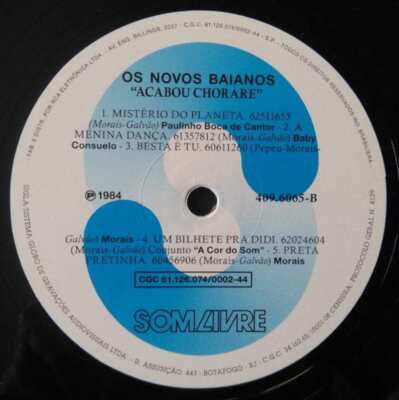 その他 Historia Dos Novos Baianos E Outros Versos [DVD] Os Novos Baianos - Acabou Chorare (LP) 7119691238616| eBay