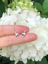 925 Sterling Silver Arrow  Heart Stud Earrings Dainty CZ Studs 5.5mm/11mm