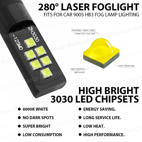H1 H3 H4 H7 H8 H9 H11 H16 P13W 9005 9006 LED Fog Light Driving Bulbs 3030 12SMD - Bild 49 von 58