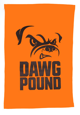 NFL Cleveland Browns Orange Rally Towel Brown Vinyl 11'' x 18'' 100% Cotton