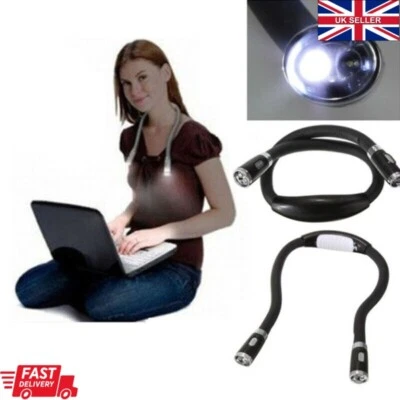 BRANDS Hands-free LED Flexible Light Over Neck Book Reading Lamp Portable Huglight