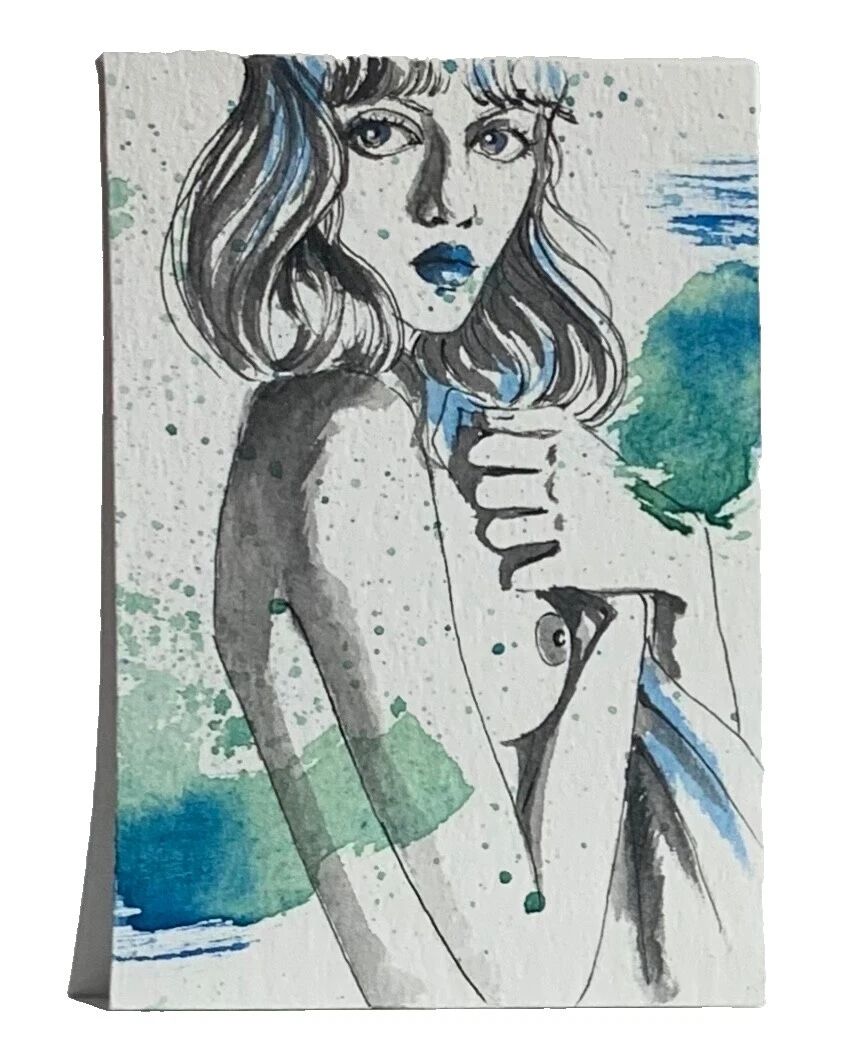 Pinturas de arte de mujer de tinta