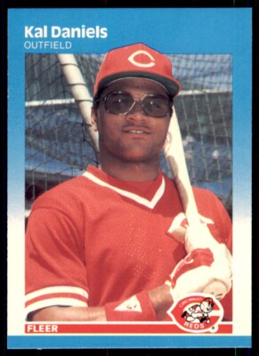 1987 Fleer Glossy Kal Daniels . Cincinnati Reds #197