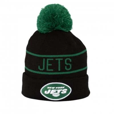 New Era New York Jets Storm III Beanie Sport Knit Pom Hat Black Unisex