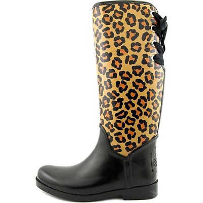 coach lace up rain boots